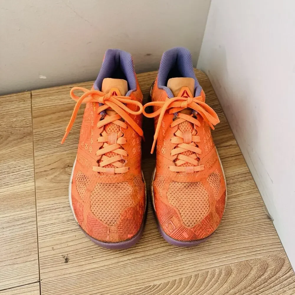 Reebok CrossFit Nano 5.0 training shoes orange And Purple Mens Size 6.5